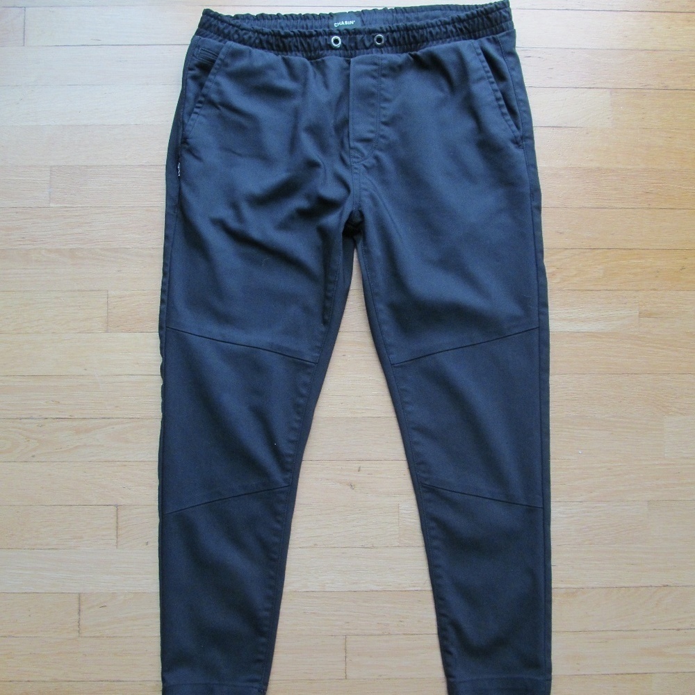 Chasin Trance Black Slim Outdoor Running Joggers Sweatpants Size L